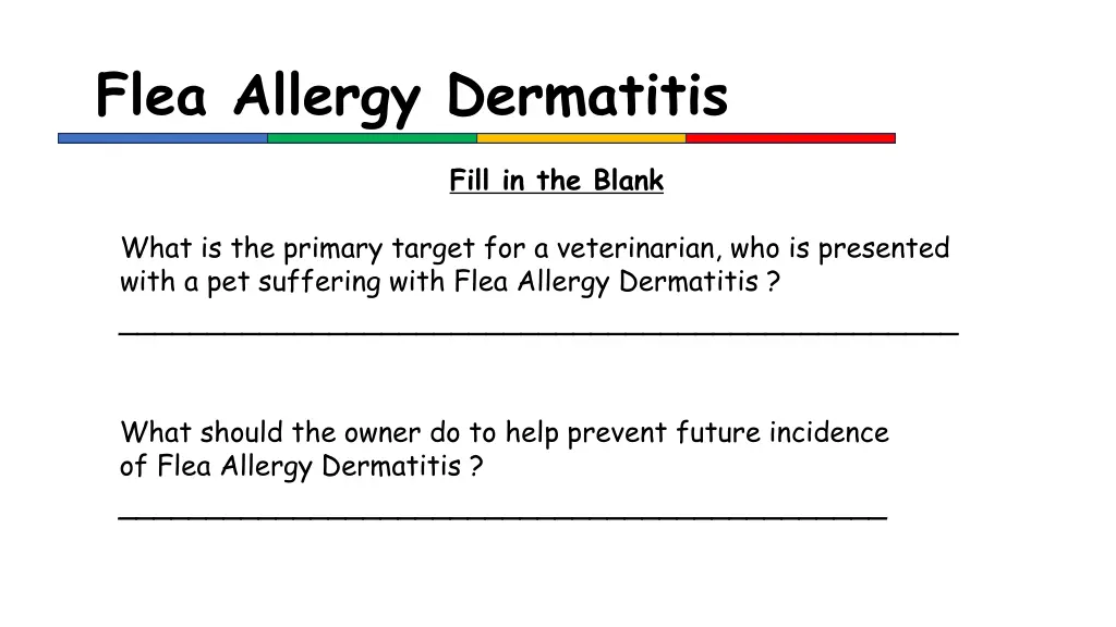 flea allergy dermatitis