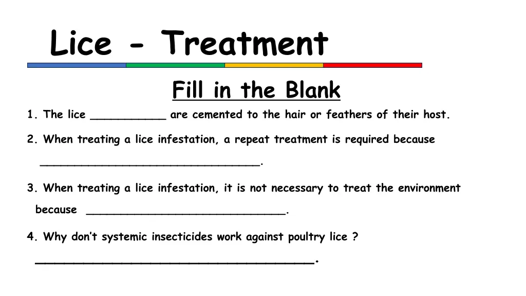 lice treatment fill in the blank 1 the lice