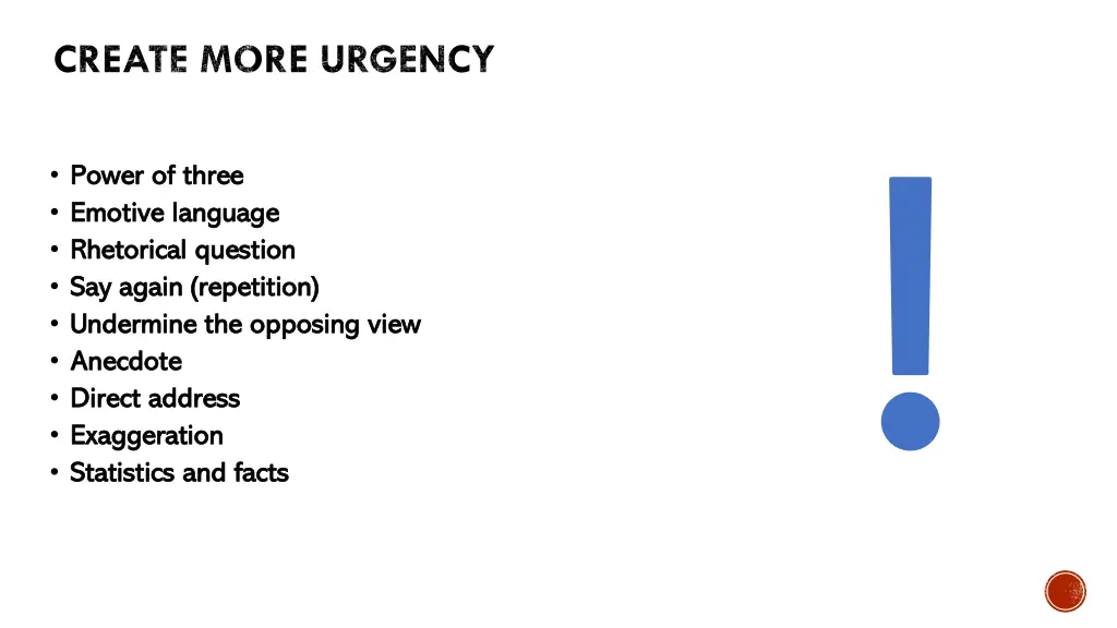 create more urgency