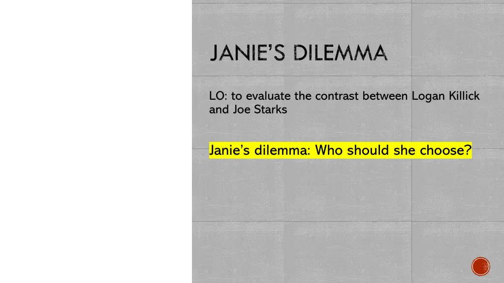 janie s dilemma