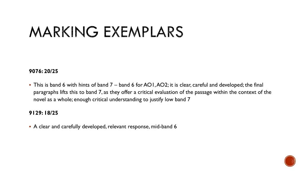 marking exemplars