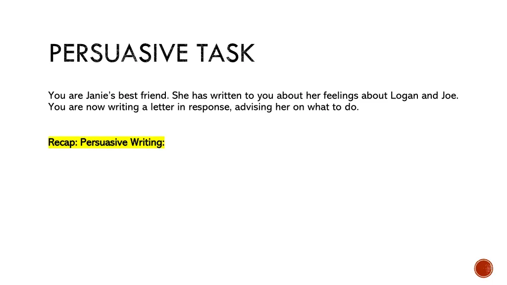 persuasive task