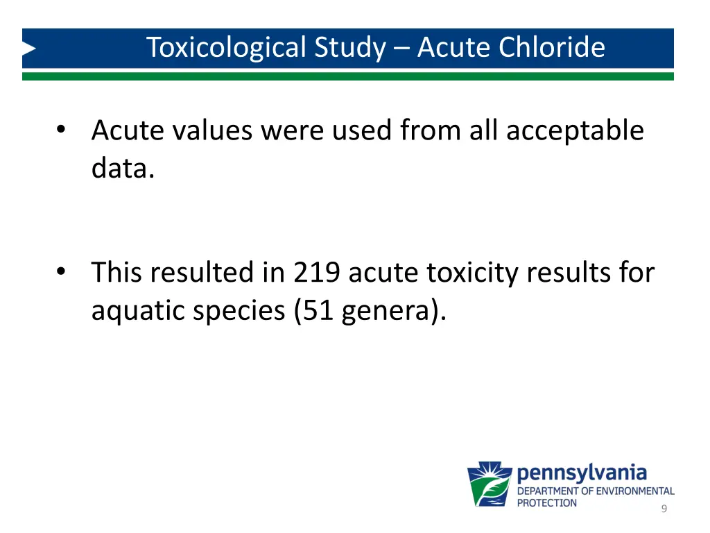 toxicological study acute chloride