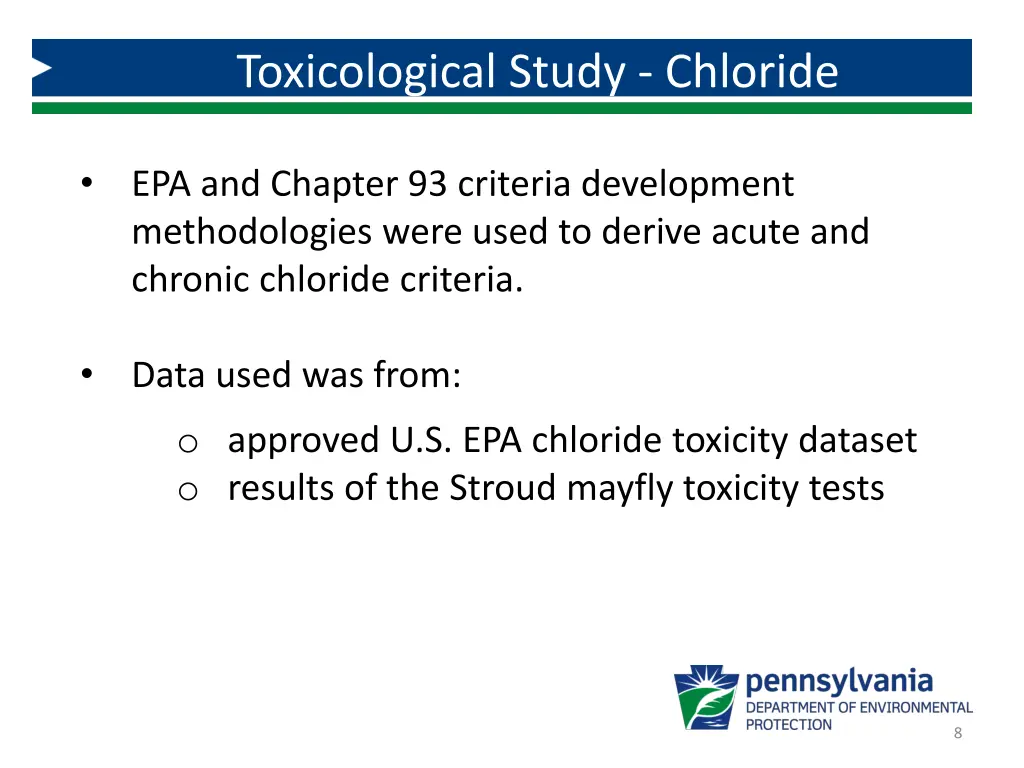 toxicological study chloride