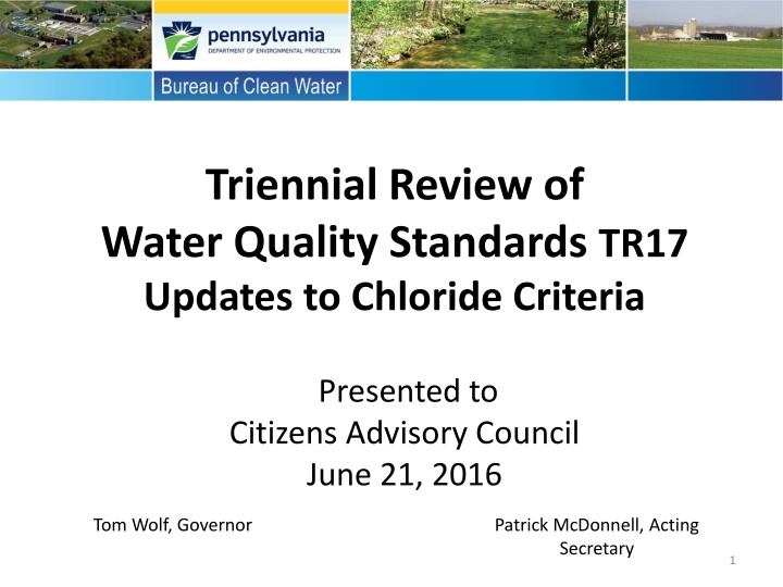 triennial review of water quality standards tr17