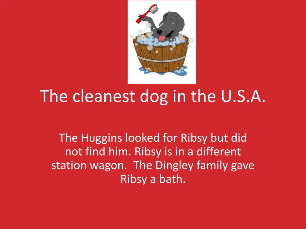 the cleanest dog in the u s a