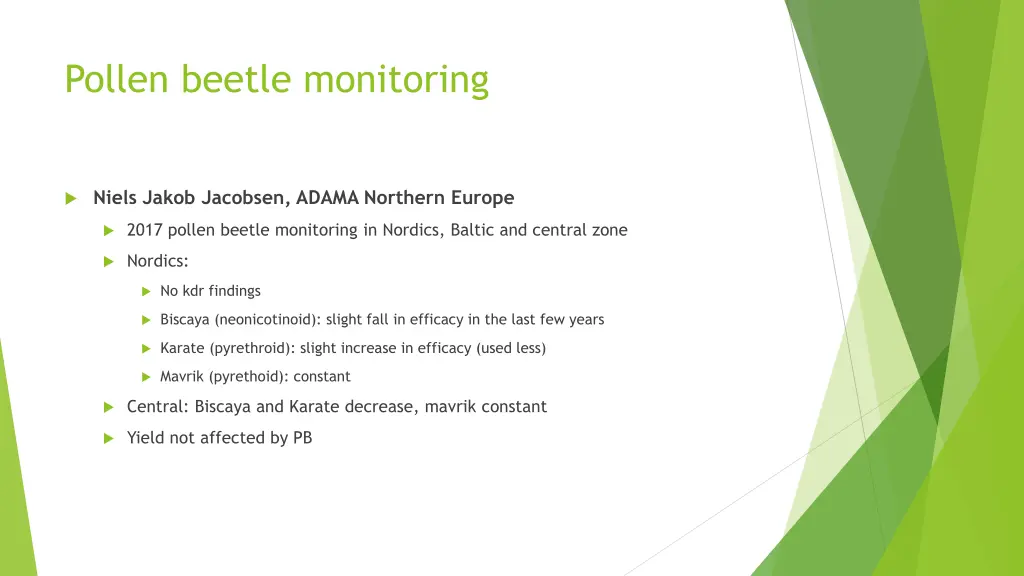 pollen beetle monitoring