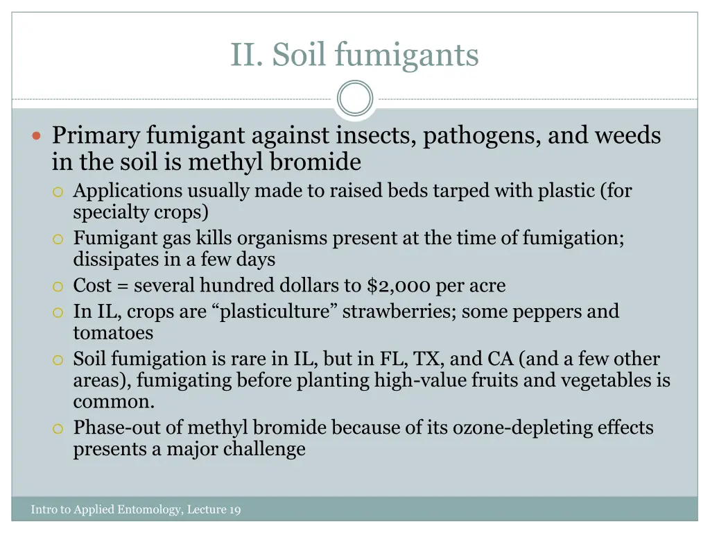 ii soil fumigants