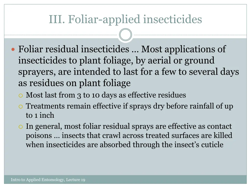 iii foliar applied insecticides 1