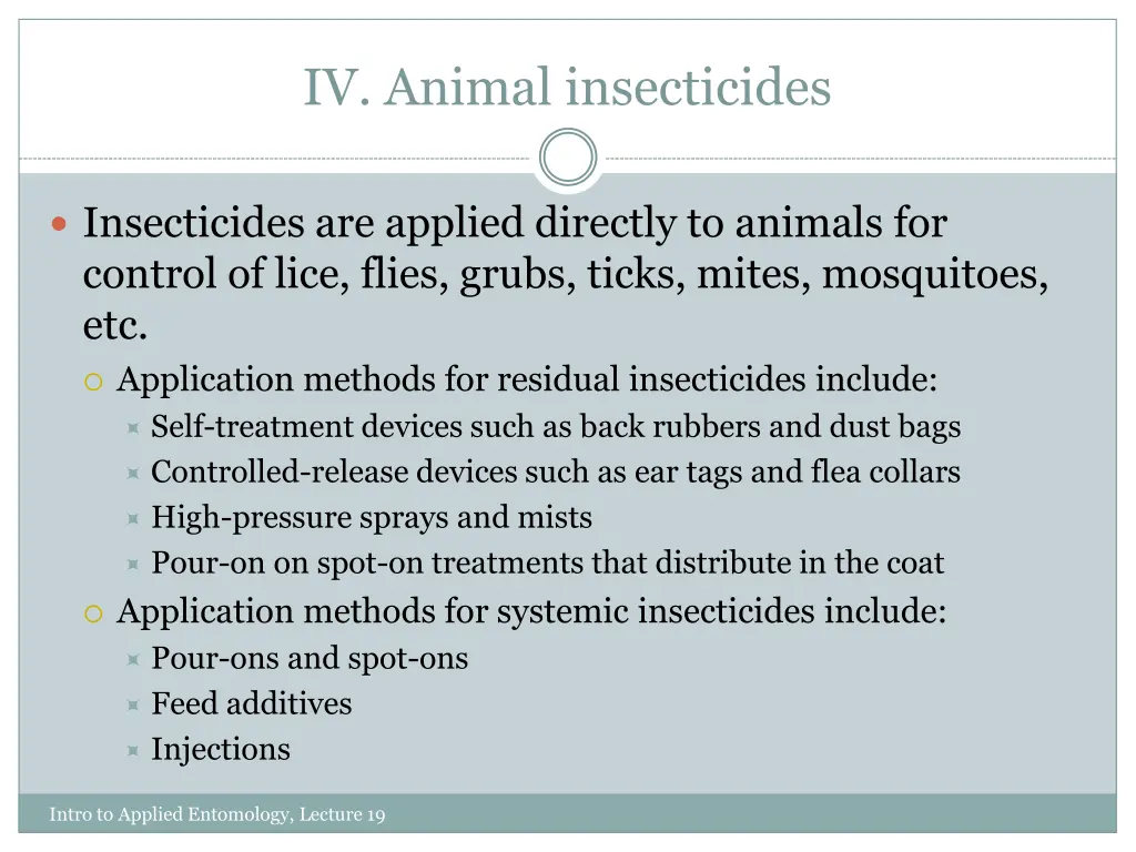 iv animal insecticides