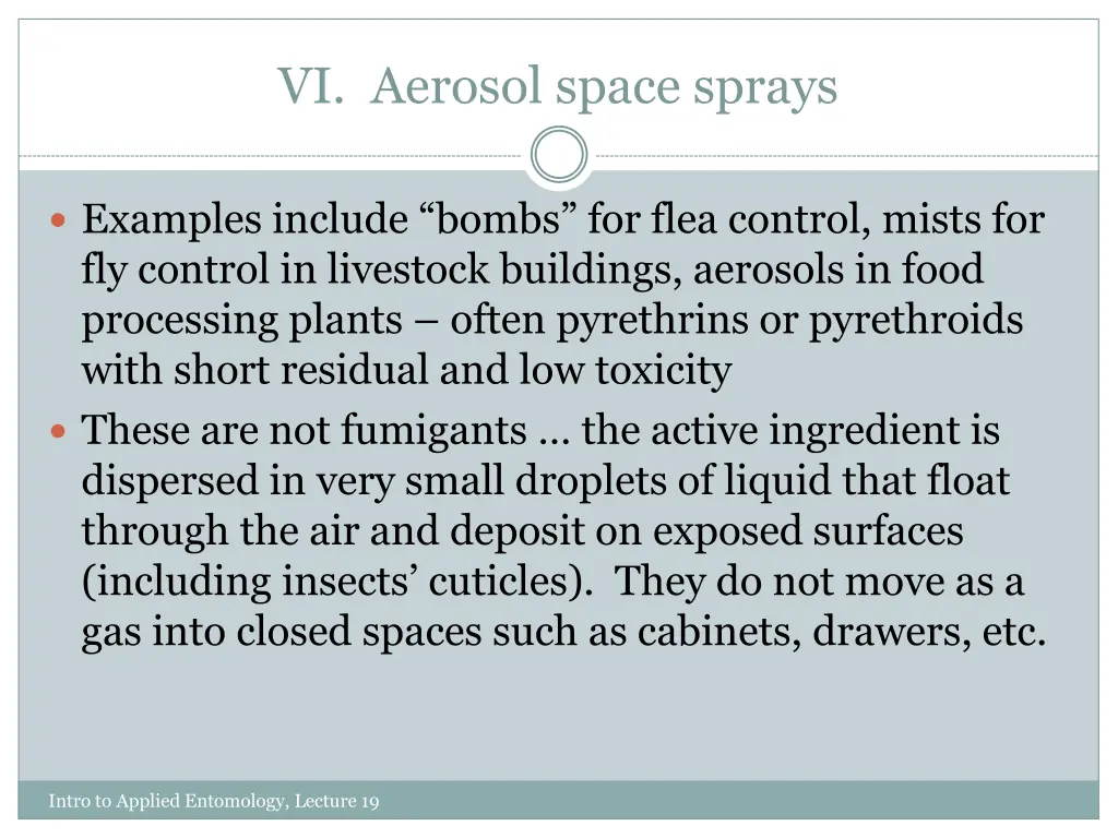 vi aerosol space sprays