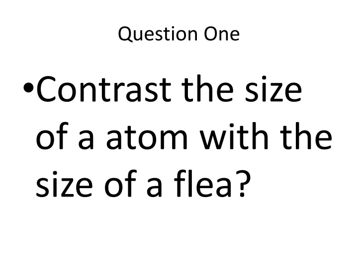 question one