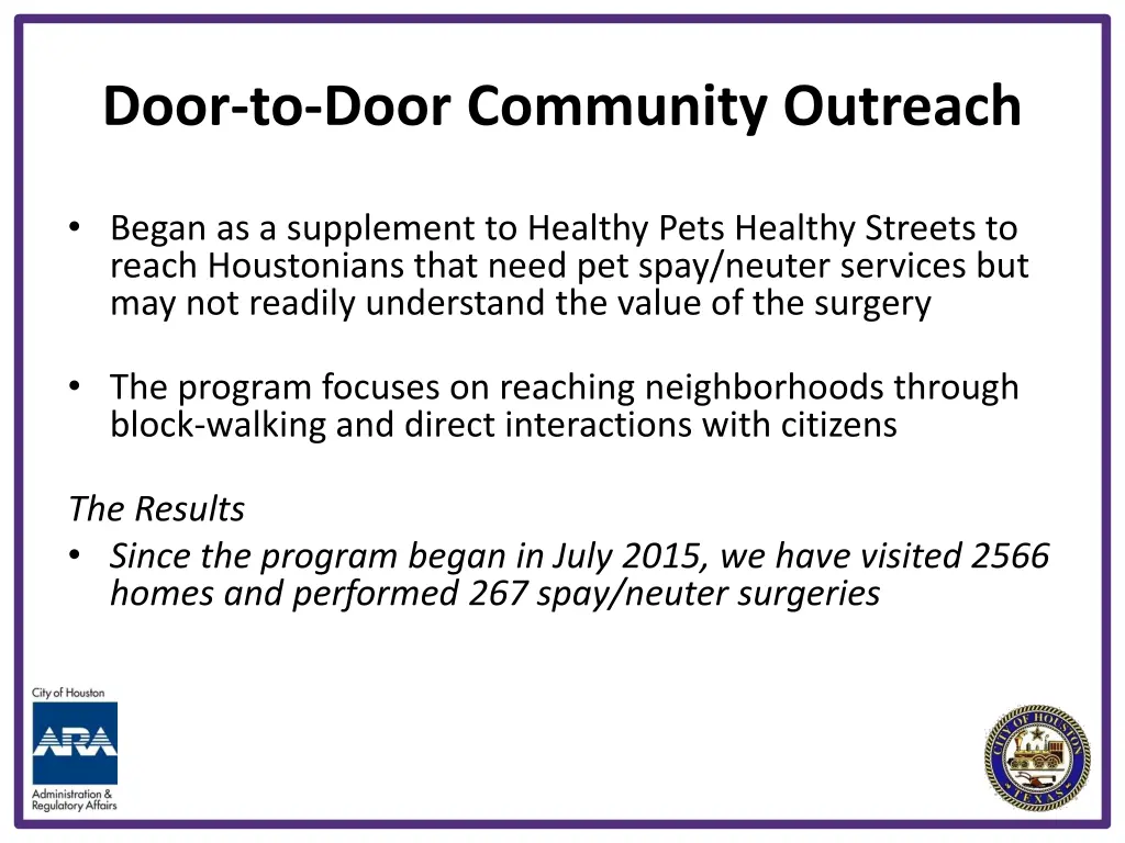 door to door community outreach