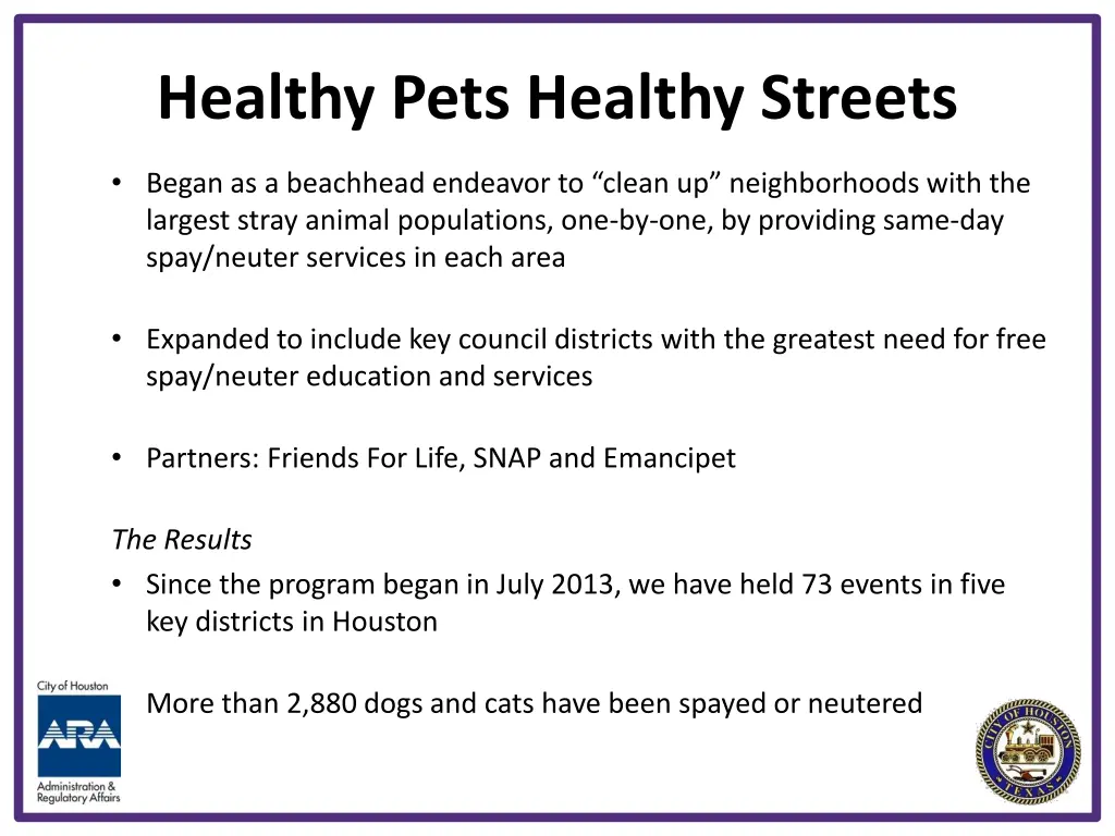 healthy pets healthy streets