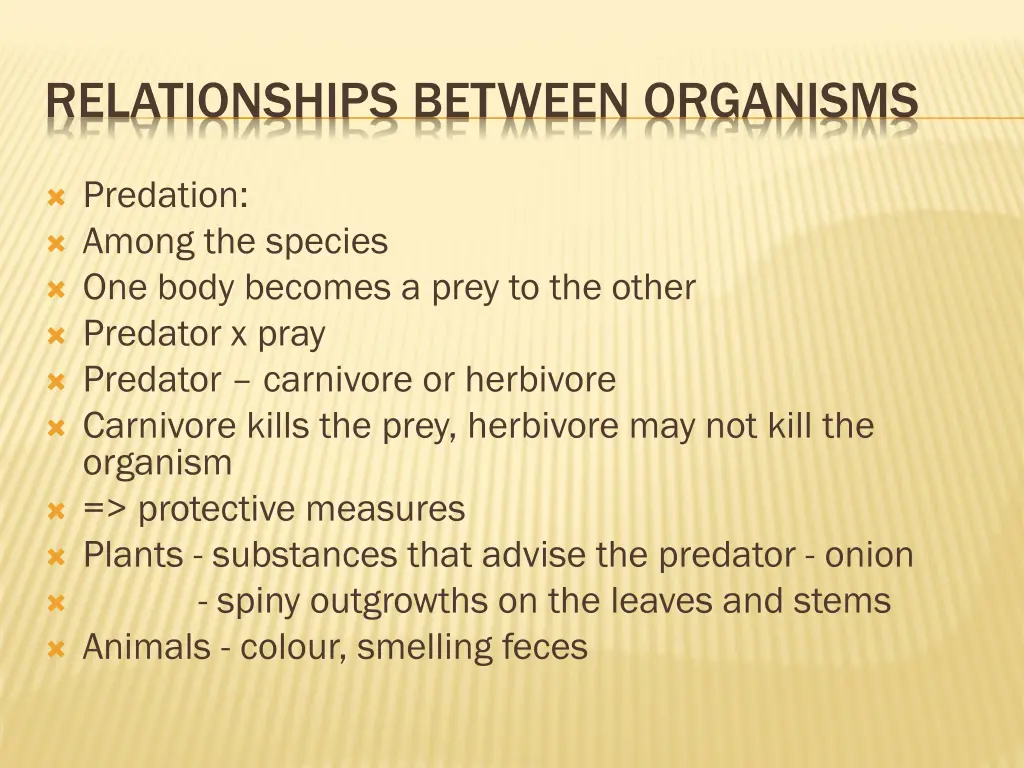 relationships between organisms 3