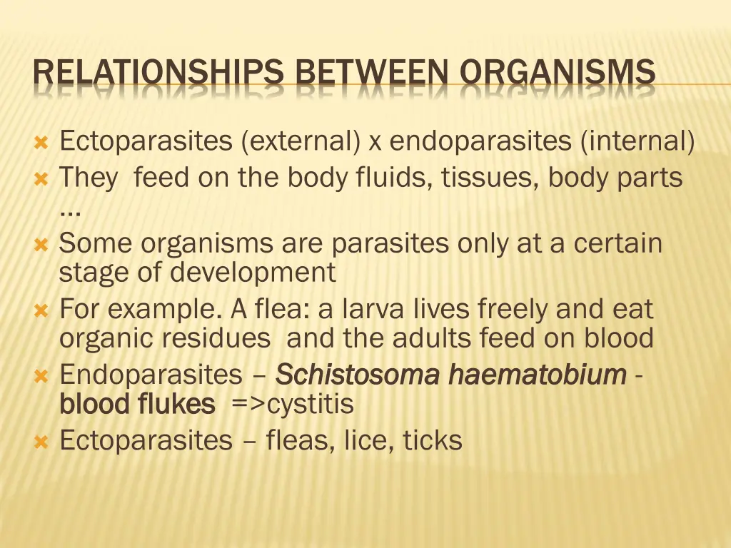 relationships between organisms 5