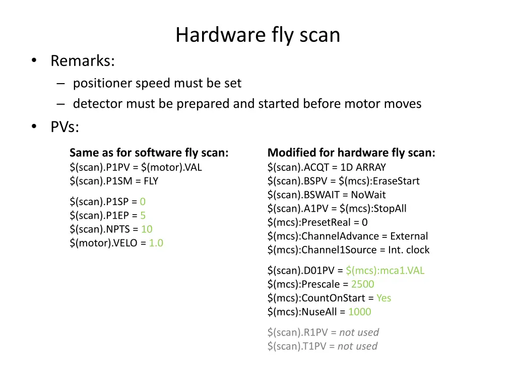 hardware fly scan 1