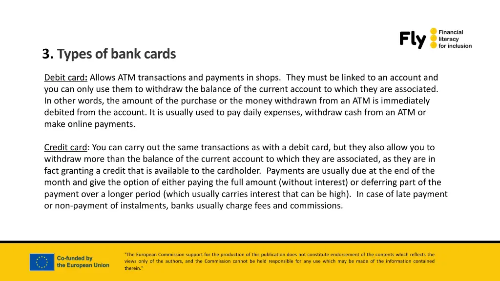 3 types of bank cards