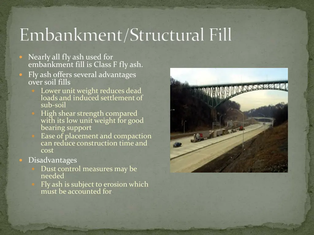 embankment structural fill