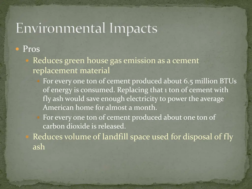 environmental impacts