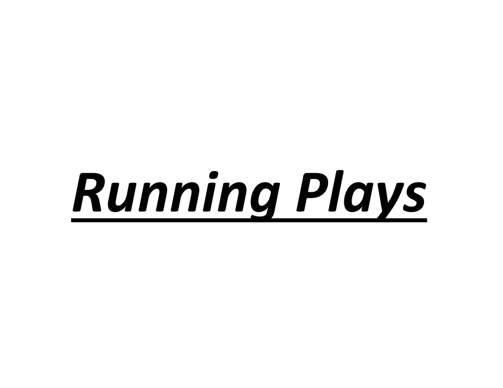 running plays