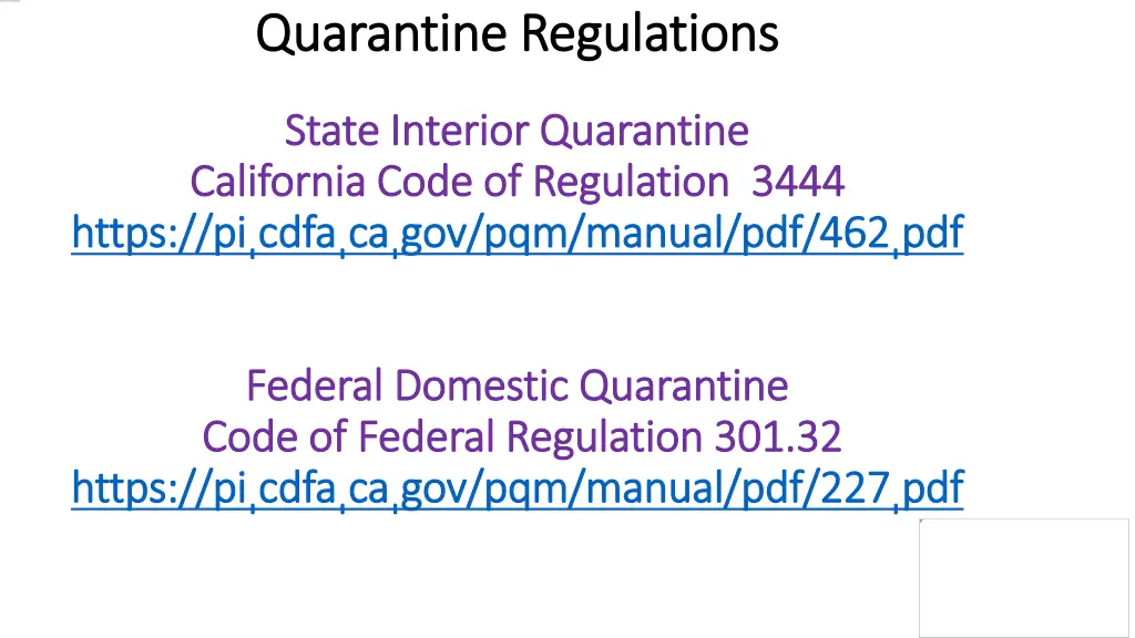 quarantine regulations quarantine regulations