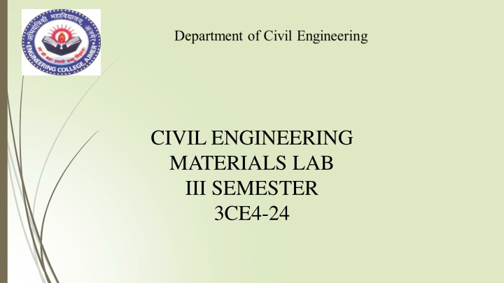 civil engineering materials lab iii semester 3ce4