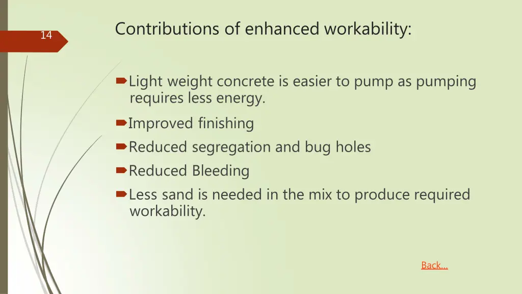 contributions of enhanced workability