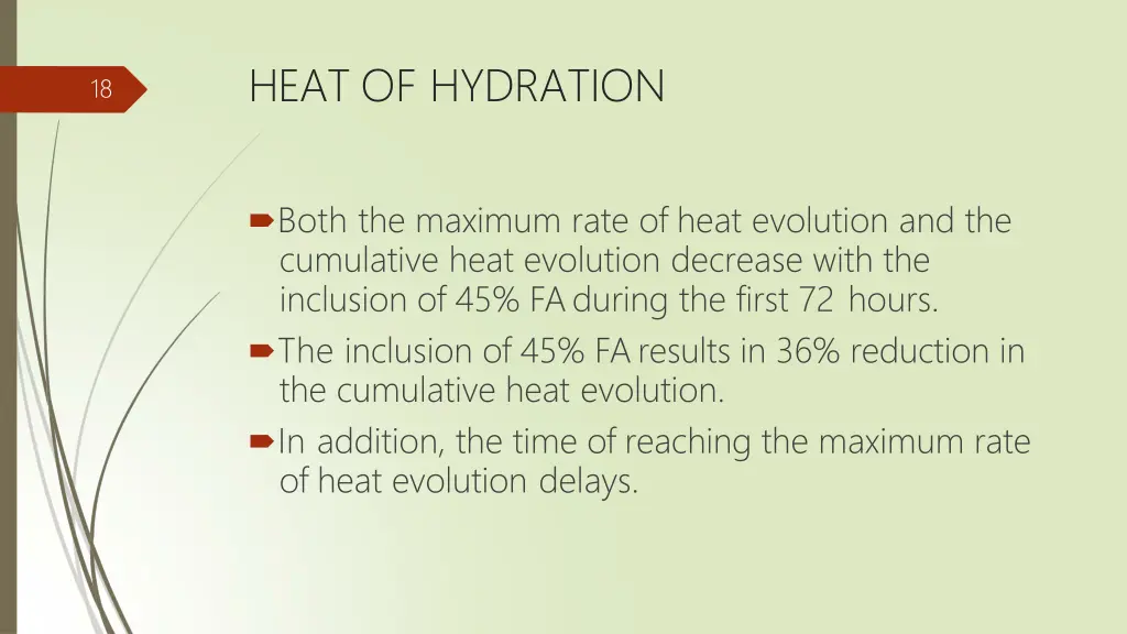 heat of hydration