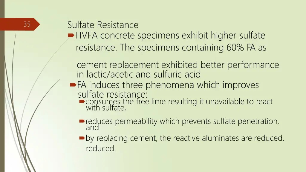 sulfate resistance hvfa concrete specimens