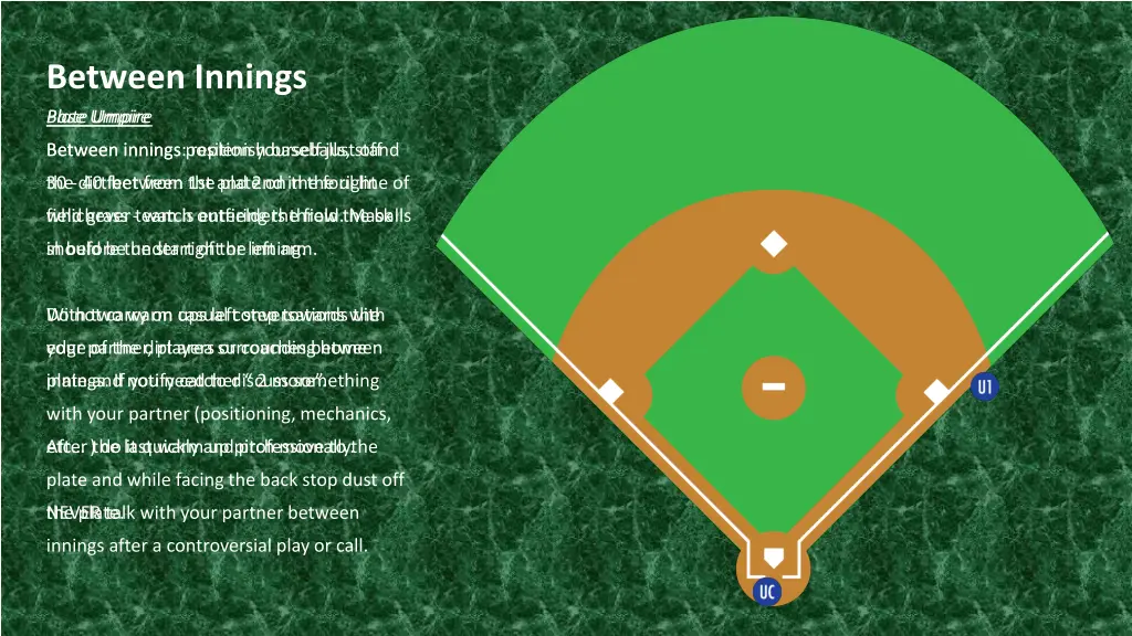 between innings base umpire plate umpire