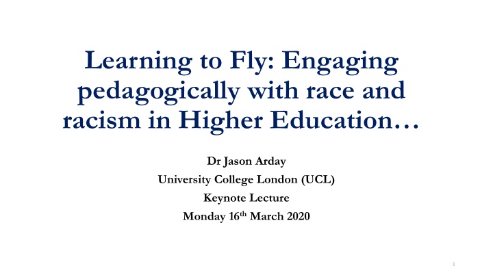 learning to fly engaging pedagogically with race