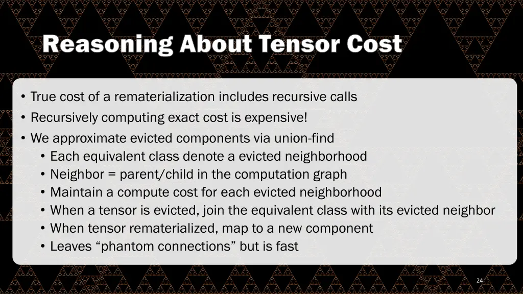 reasoning about tensor cost