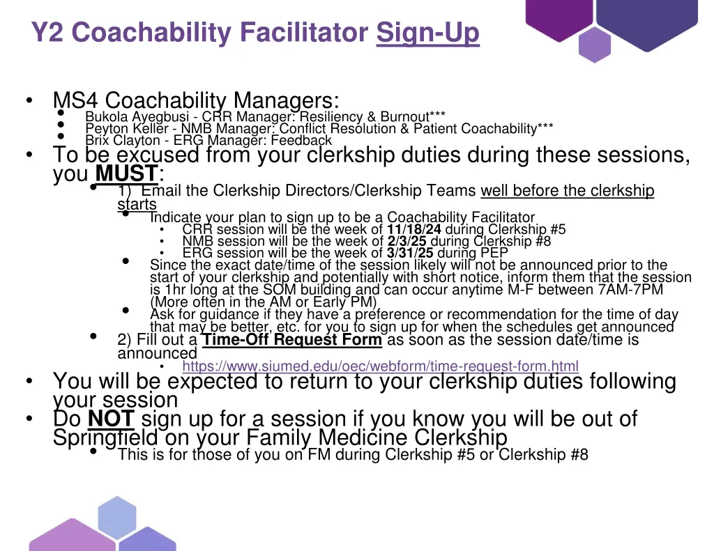 y2 coachability facilitator sign up