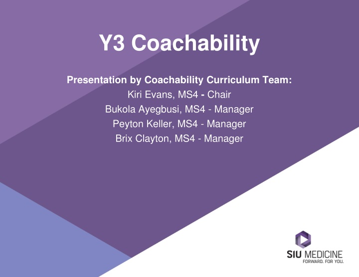 y3 coachability