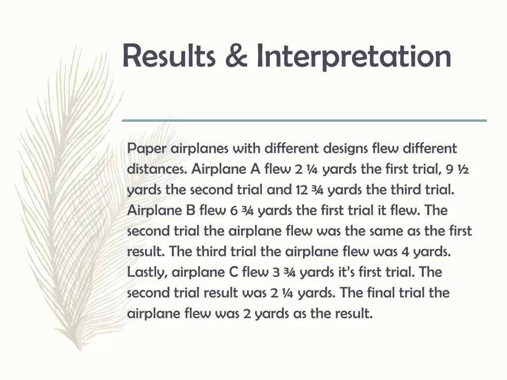 results interpretation