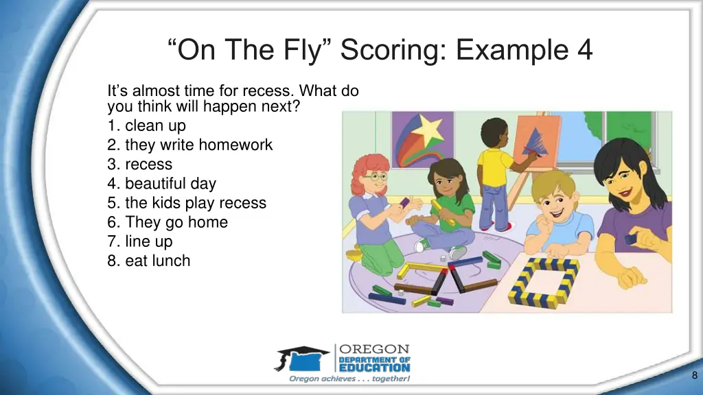 on the fly scoring example 4