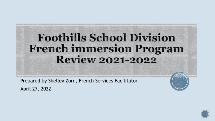 foothills school division french immersion