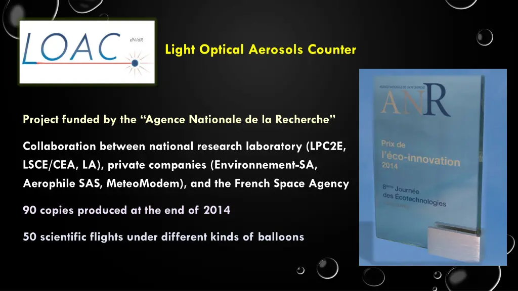 light optical aerosols counter