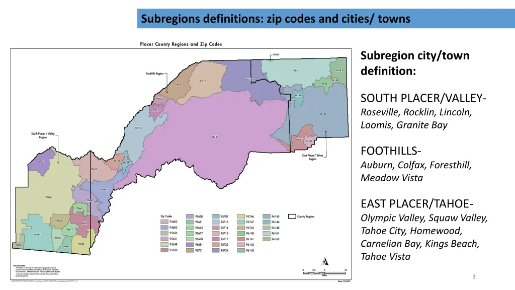 subregions definitions zip codes and cities towns