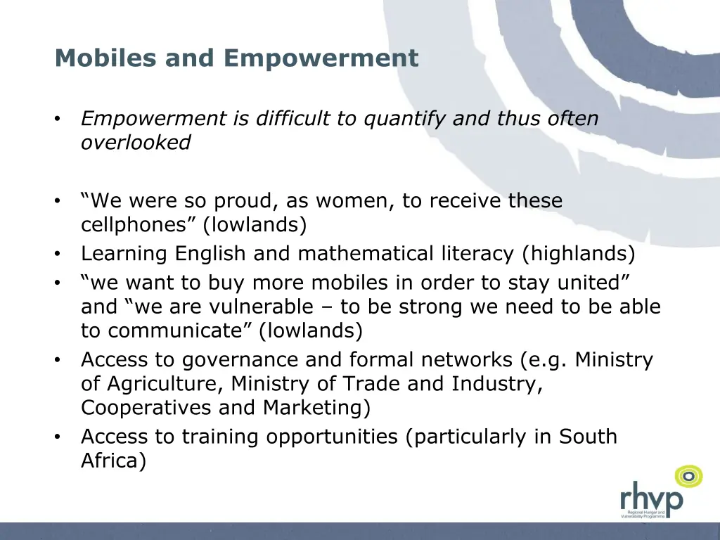 mobiles and empowerment