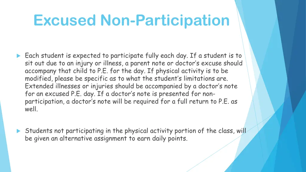 excused non participation