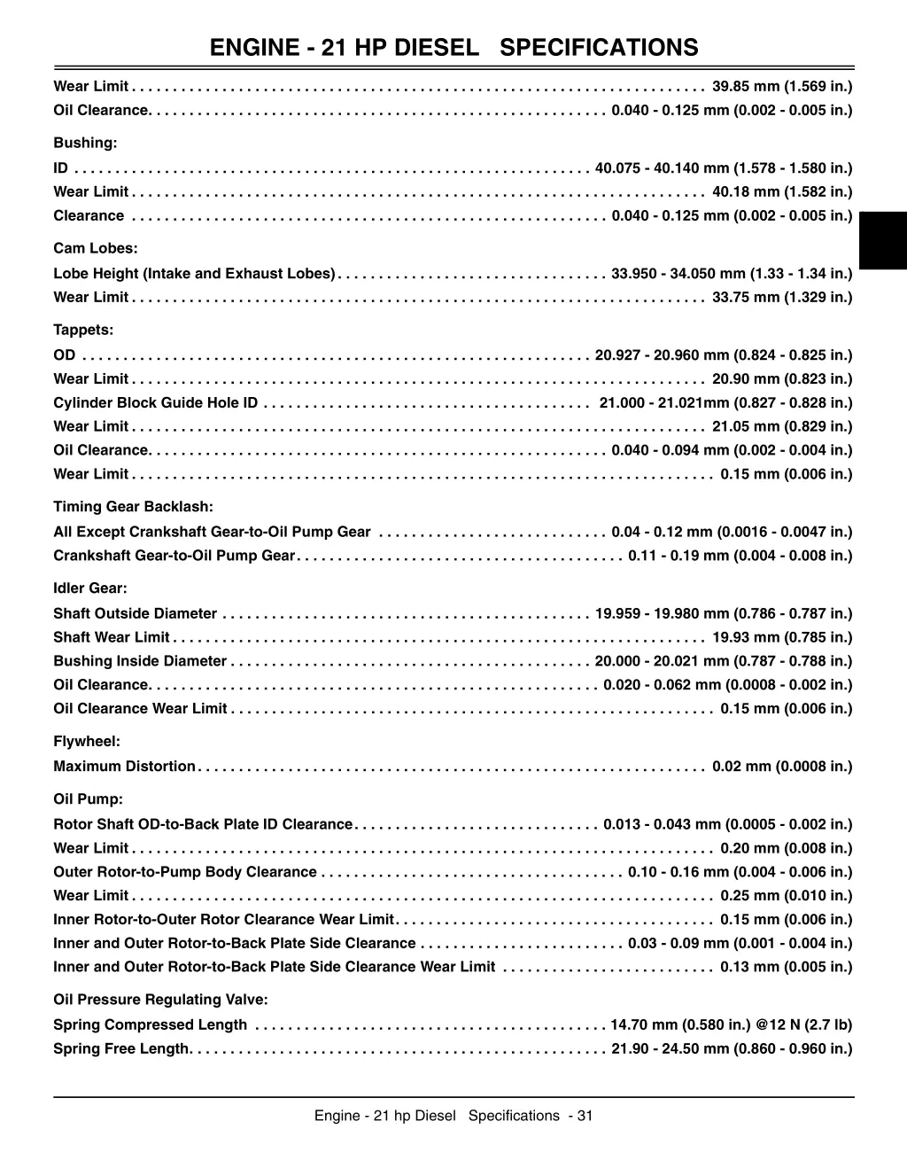 engine 21 hp diesel specifications 4