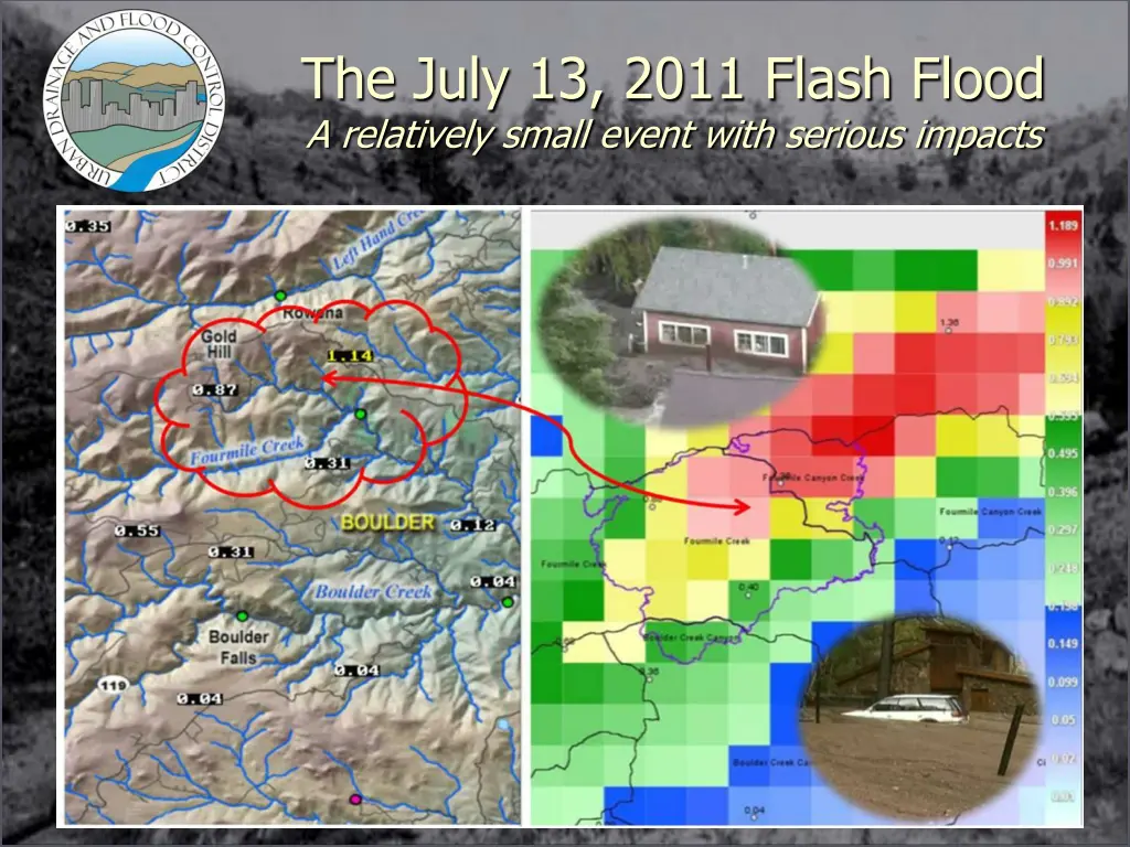 the july 13 2011 flash flood a relatively small