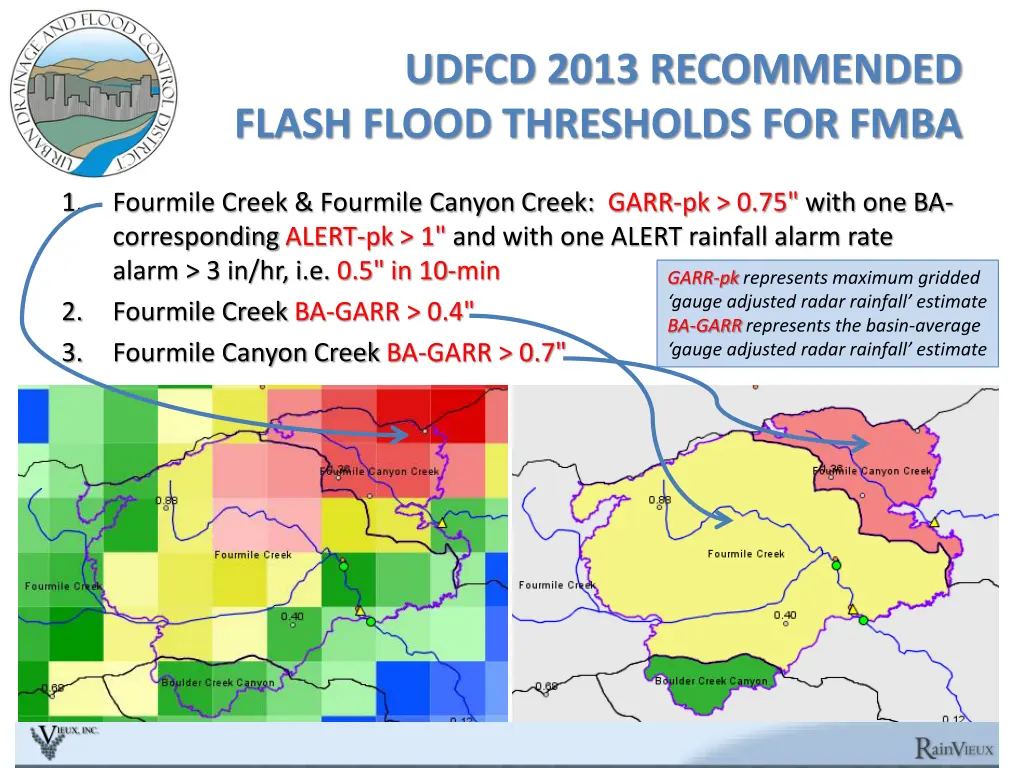 udfcd 2013 recommended flash flood thresholds