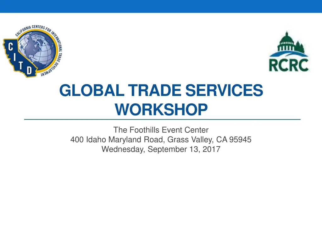 global trade services workshop 1