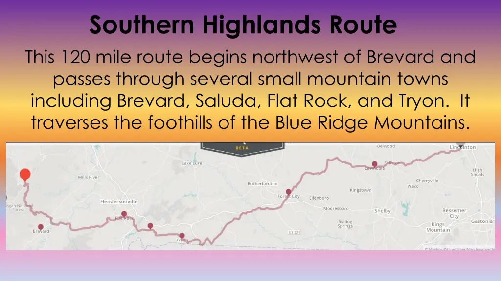 southern highlands route this 120 mile route