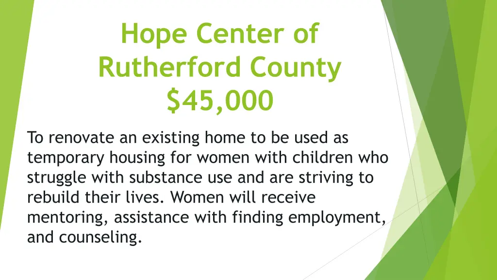 hope center of rutherford county 45 000