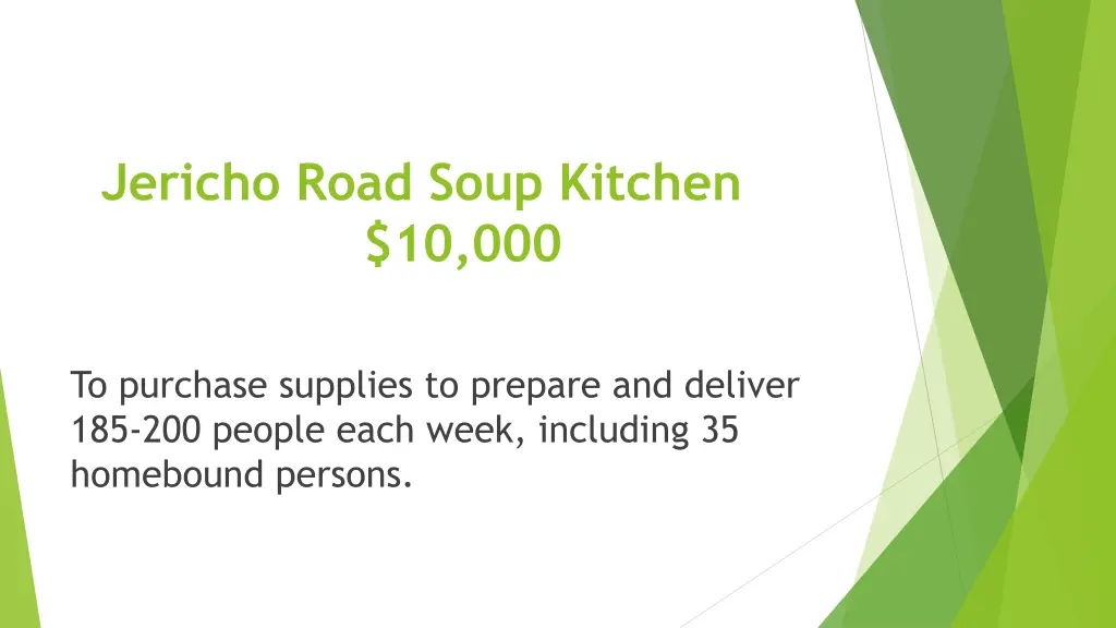 jericho road soup kitchen 10 000