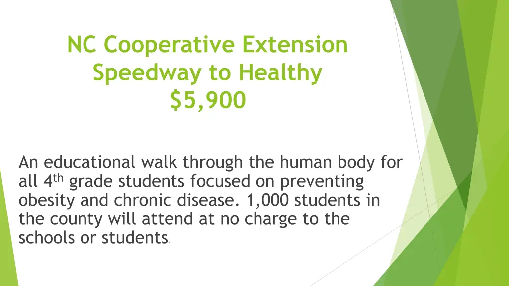 nc cooperative extension speedway to healthy 5 900